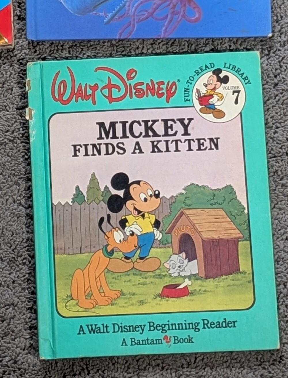 Vintage 1986 Walt Disney Mickey Finds a Kitten Fun-to-Read Library Hardcover